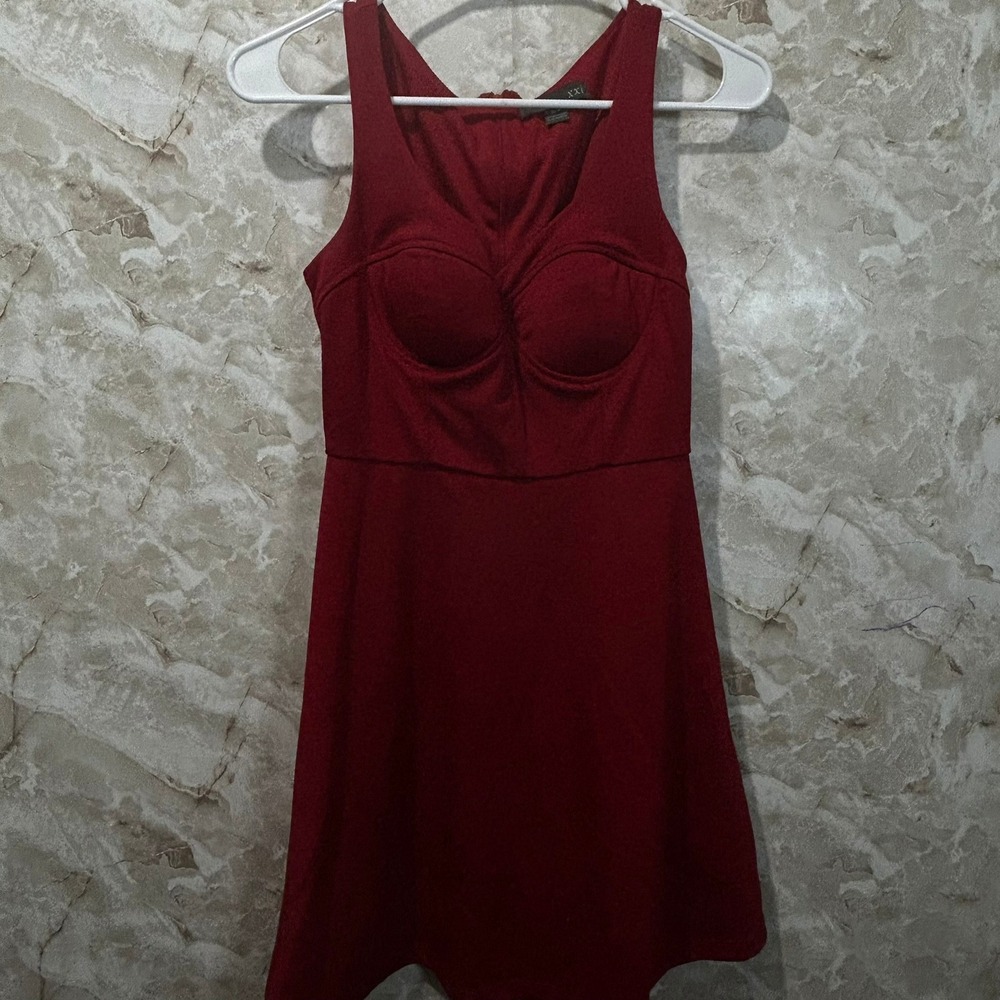 XXI Bodycon‎ Mini Dress Bustier Sleeveless Party Cocktail Red S